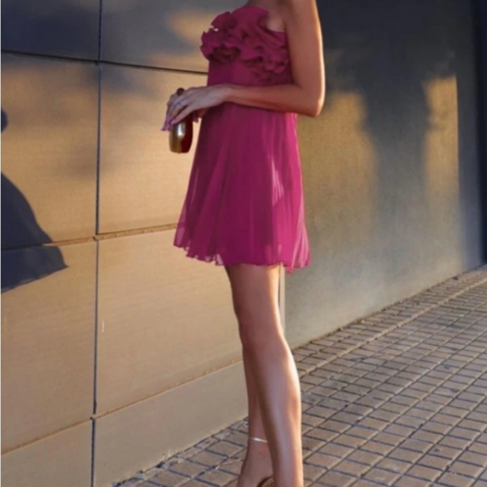 Commense Pink Ruffled Mini Dress - Picture 8 of 8